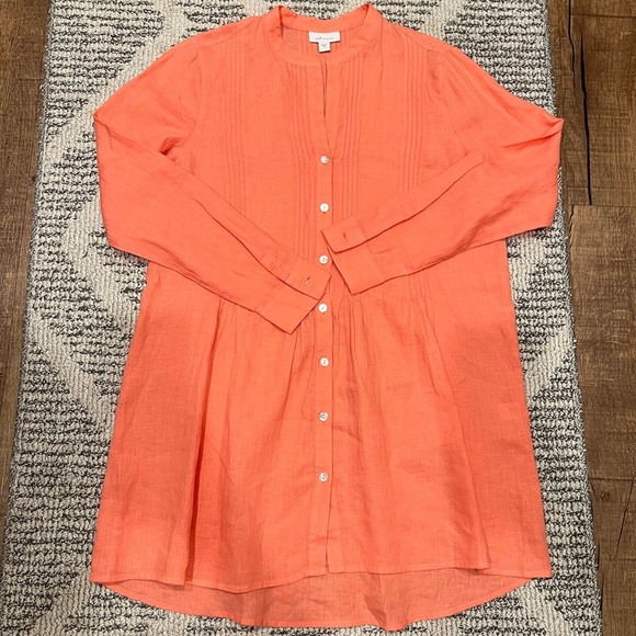 J.Jill Love Linen tunic button down tunic - Picture 1 of 6